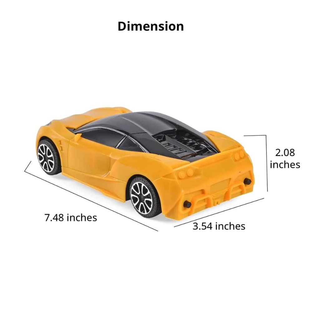 - Remote Control Simulation Model RC Yellowish Orange Car - Picture 7 of 9